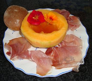 Meloen met ham en pineau des charentes 3