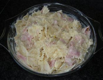 Farfalle met witloof, ham en kaassaus 5