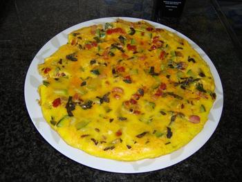 Frittata met courgette, spekblokjes en chorizo 3