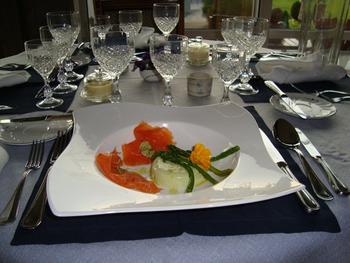 Gerookte zalm met aspergemousse 7