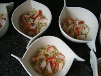 Couscous met kreeftenvlees, krab of grote garnalen 3