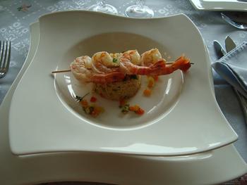 Scampi met couscous en zuiderse groentjes 8