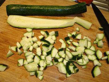 Tagliatelle of penne met aubergine, courgette en tomaat 3