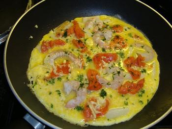 Tortilla met asperges, garnalen en zalm 4