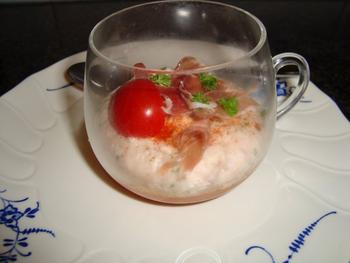 Verrine of borrelglaasje met ham 8