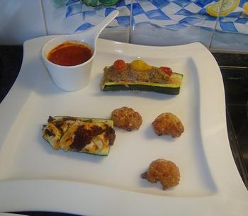 Gevulde courgette met gehakt en tomatensaus 8