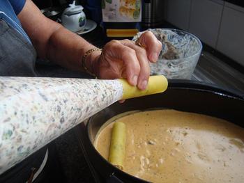 Cannelloni gevuld met garnalen en champignons 8