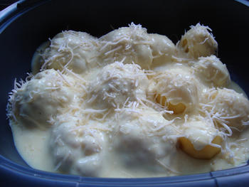 Bloemkool met melksaus of kaassaus en aardappelen in de thermomix 4
