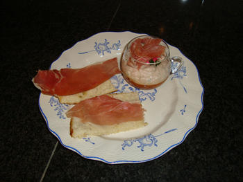 Borrelglaasje met ham in de thermomix 6