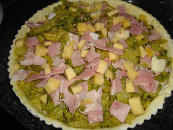 Quiche met chinese kool, ham en kaas 8