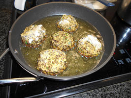 Falafel van linzen en pompoen met stamppot en uiensaus 8