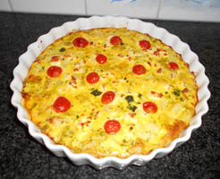 Frittata met asperges, paprika, aardappelen en feta 5