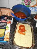 Lasagne met spinazie en scampi 8