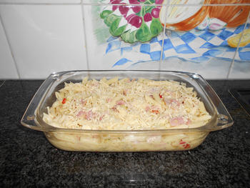 Ovenschotel met pasta witte kool en ham 2