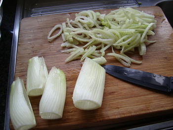 Pasta met venkel, witloof, kaas en noten 2