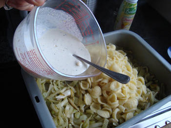 Pasta met venkel, witloof, kaas en noten 9