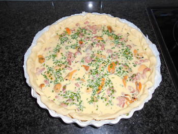 Quiche met mosselen, garnalen en prei 6