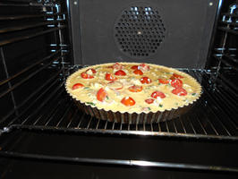 Quiche met spinazie, ham en kruidenkaas 4