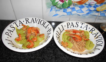 Spaghetti met avocadosaus 5