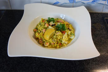 Eenvoudige risotto met zeevruchten 9