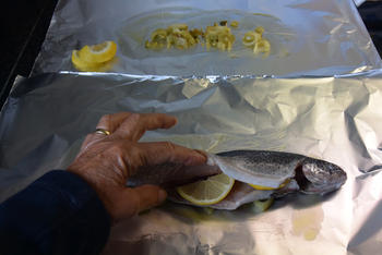 Forel met venkel in papillot met gebakken aardappeltjes 7