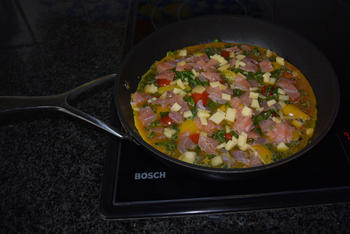 Groenteomelet met gerookte zalm 8