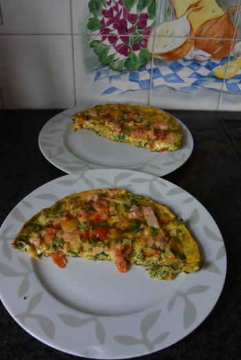 Groenteomelet met gerookte zalm 10