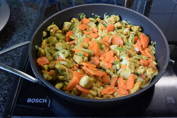 Ovenschotel: pasta met groenten en kalkoenblokjes 8