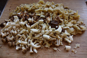 Pasta met paddenstoelen en pesto 3
