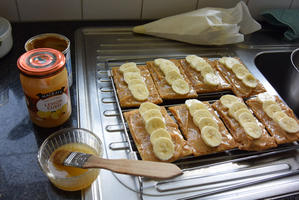 Bladerdeeggebakje met banaan en mascarpone 8