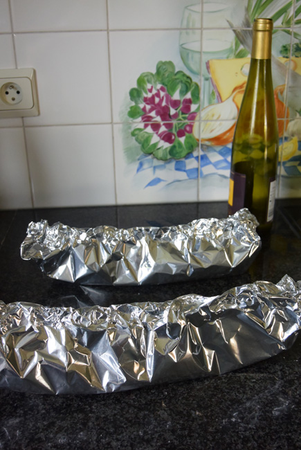 Forel en aardappelen in papillot op barbecue of in de oven 1