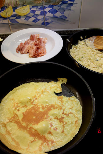 Gevulde pannenkoeken met witloof en ontbijtspek of Vlaamse crespelle 4