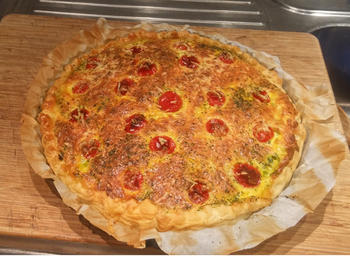 Vegetarische quiche met prei 7