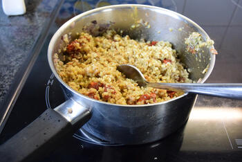 Paprika gevuld met bulgur en gehakt 7