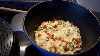 Krokante kipfilet met eenvoudige risotto 6