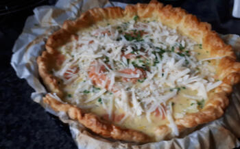 Quiche met bloemkoolrijst en gerookte zalm 5