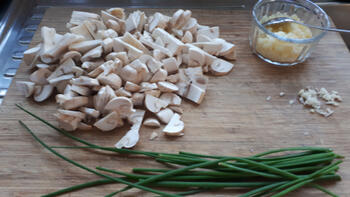 Vegetarische champignon, pompoen risotto 5