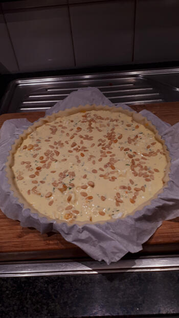 Vegetarische quiche met pompoen en feta 5