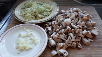 Vegetarische vid van champignons en savooikool 2