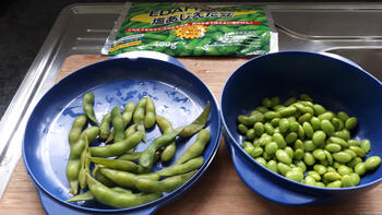 Vis in papillot met edamame boontjes 2