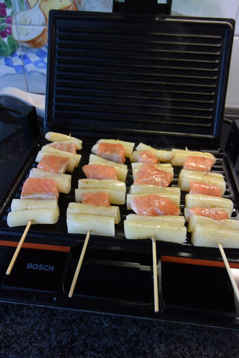 Zalm-asperges spies in de grillpan of op de barbecue 2