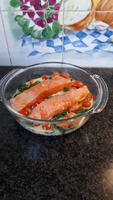 Zalm met feta in de oven 7