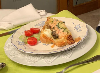 Coulibiac met zalm en rijst 2