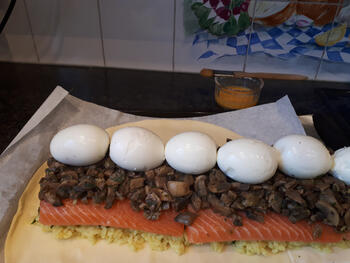 Coulibiac met zalm en rijst 7