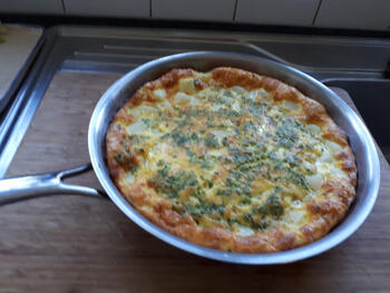 Frittata met asperges en gerookte zalm 5