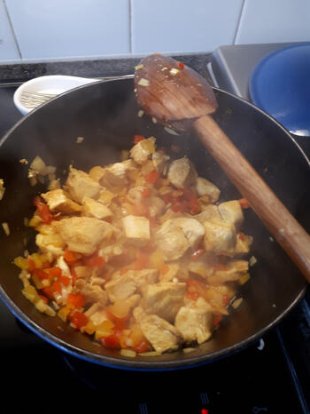 Pastaschotel met kipfilet en groentjes 4