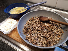 Quiche met paddenstoelen en feta 5