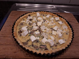 Quiche met paddenstoelen en feta 7