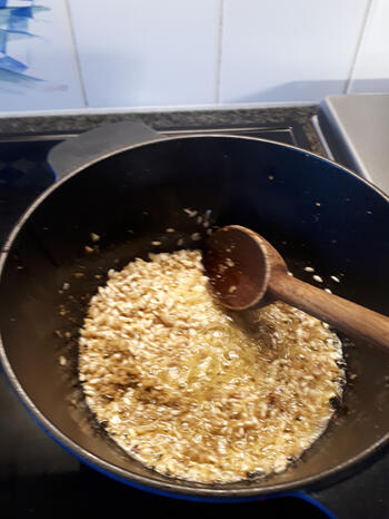 Rijst met groene curry en gehaktballetjes 3