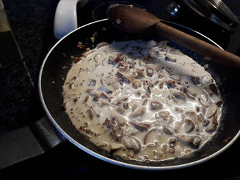 Vegetarische pasta met champignons en puntpaprikas 7